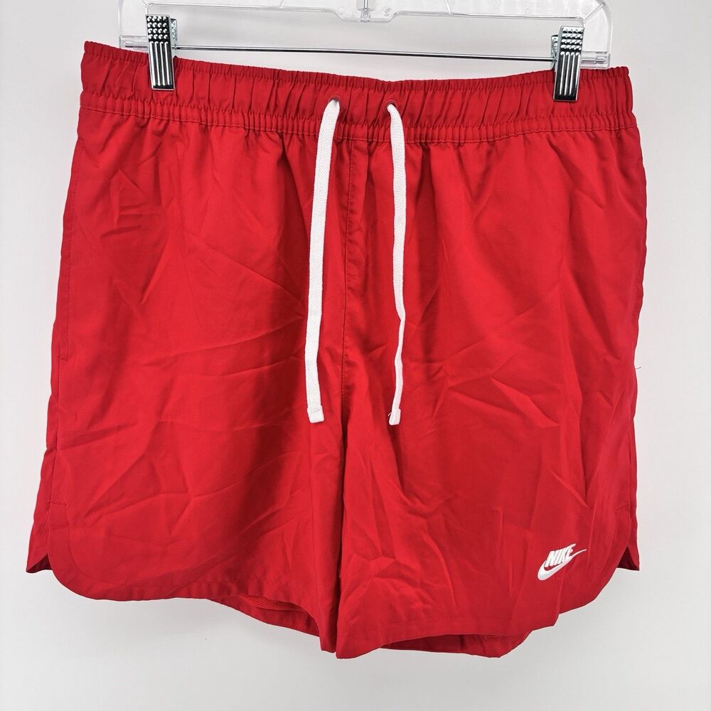 Nike Sportswear Men's L Red Woven Flow Shorts DM6829-657 7" Athletic